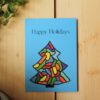 Christmas Tree Blue Card – Art by Sha