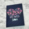 Get well Soon floral heart Card