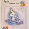 Unicorn Birthday Candle