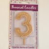 Gold Number Candle – 3