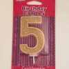 Gold Number Candle – 5