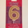 Gold Number Candle – 6