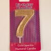 Gold Number Candle – 7