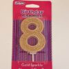 Gold Number Candle – 8